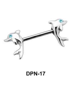 Dual Dolphins Nipple Piercing DPN-17