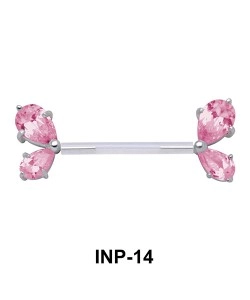 Crystal Wing Invisible Nipple Piercing INP-14