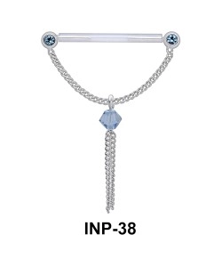 Hanging Stone Chain Nipple Piercing INP-38