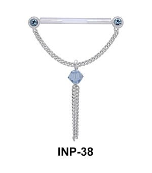 Hanging Stone Chain Nipple Piercing INP-38