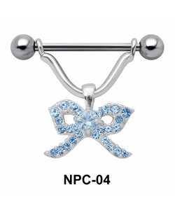 Stone Ribbon Nipple Piercing NPC-04