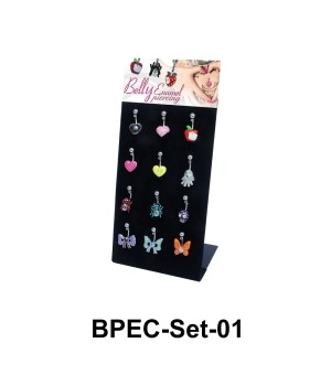 12 Belly Piercing Set BPEC-Set-01