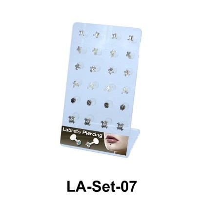 24 Labret Push-in Set LA-Set-07