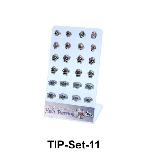 24 Zombie Helix Ear Piercing Set TIP-Set-11